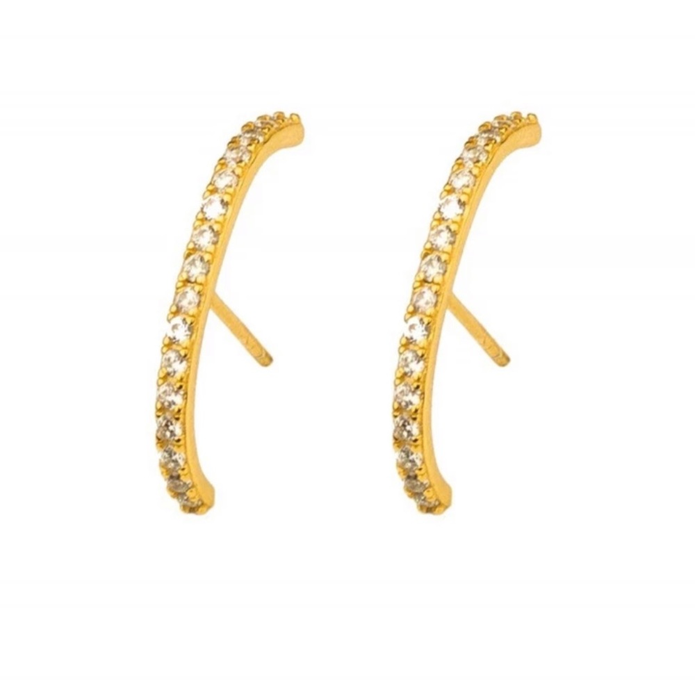 Cz Earring Bar Cuffs - Picture 2 of 4